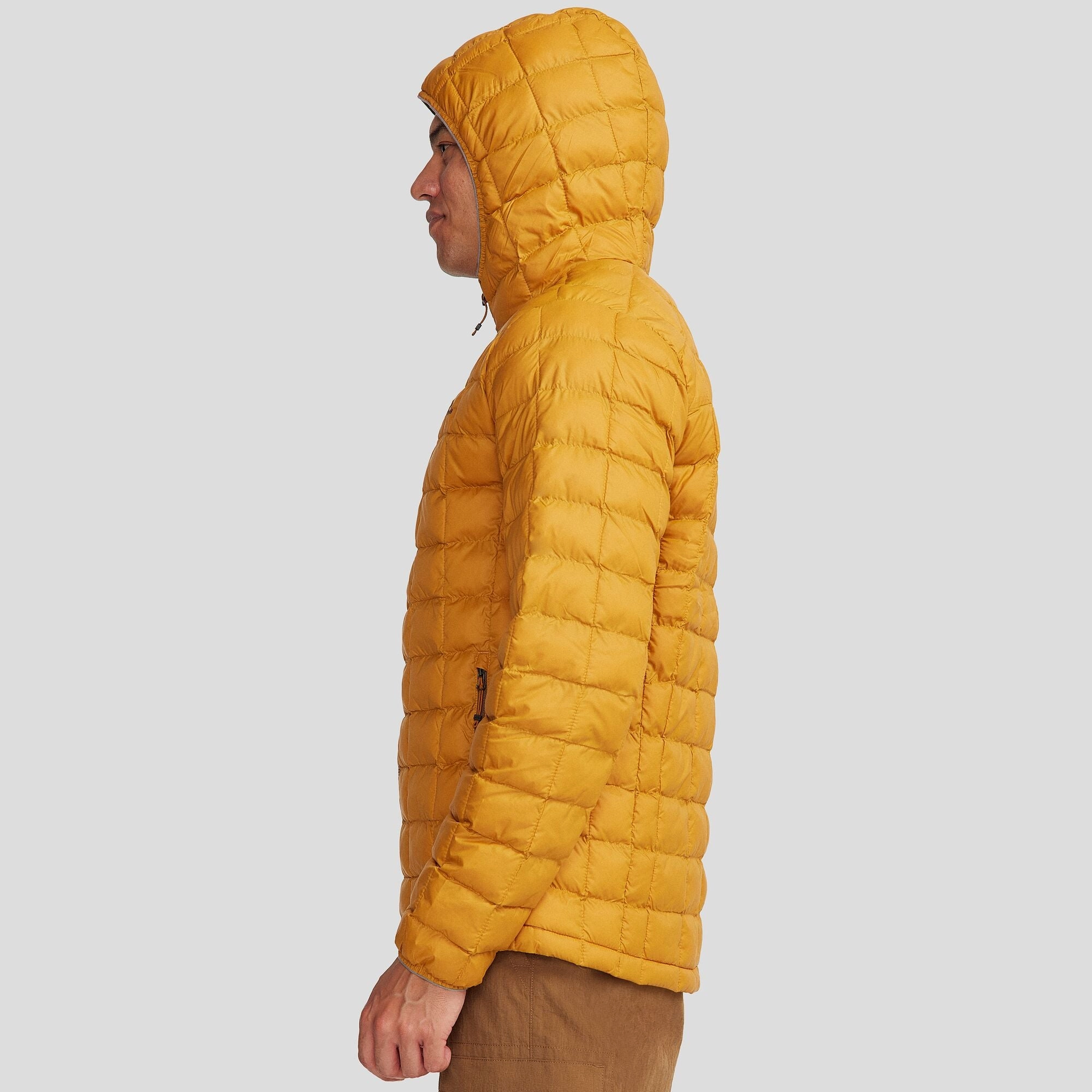 Non Restrictive Movement Cut Men's Heli Insulated Hooded Jacket - Golden Oak