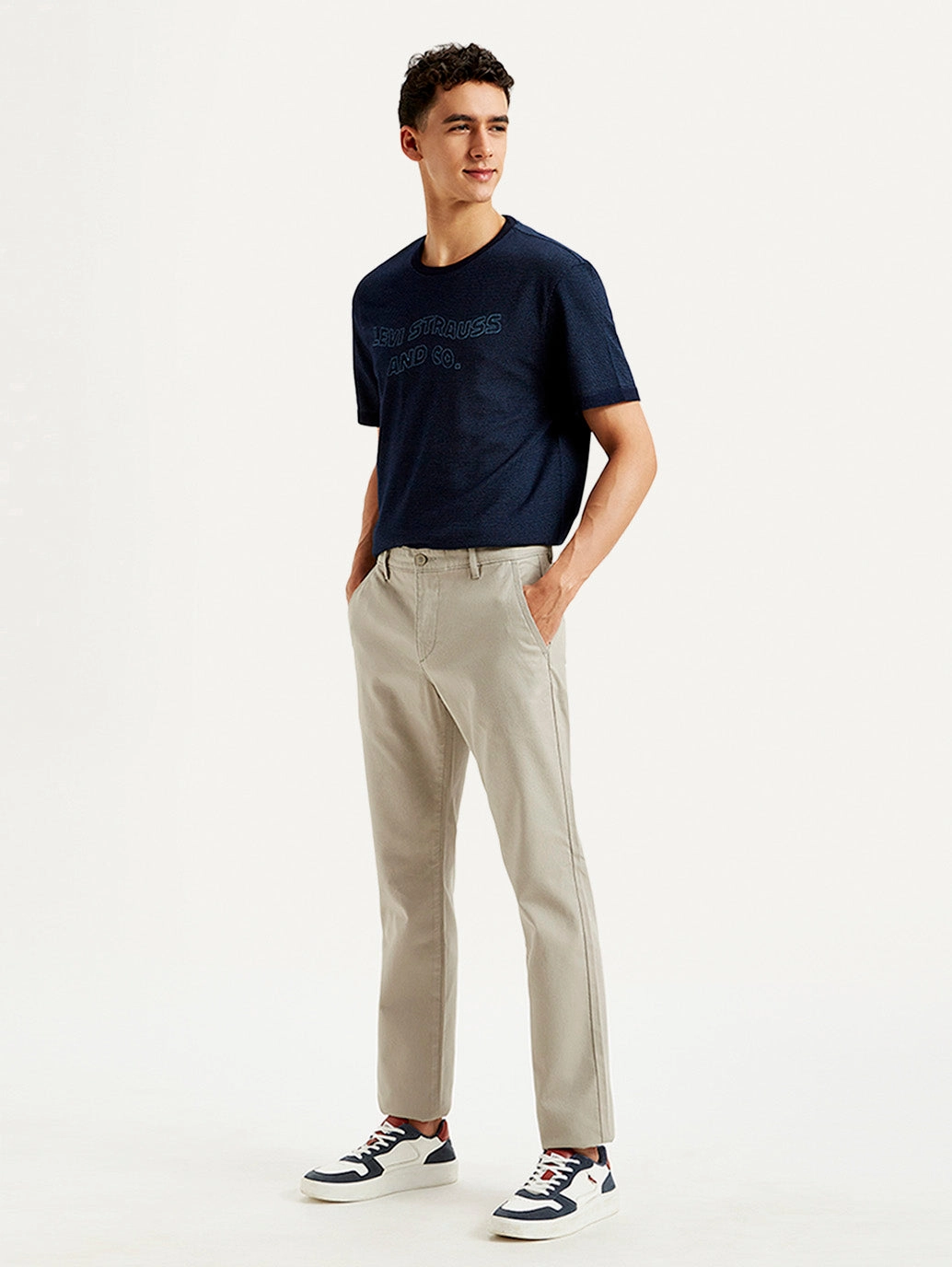 Men's Light Grey Slim Fit Chinos Rest Easy Agile Fit