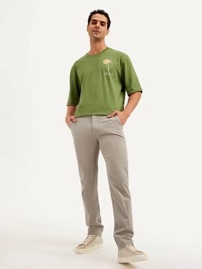 Men's Light-Grey Slim Fit Chinos Stretch Movement