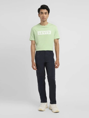 Sleek Waist Men's Navy Regular Fit Detachable Cargo