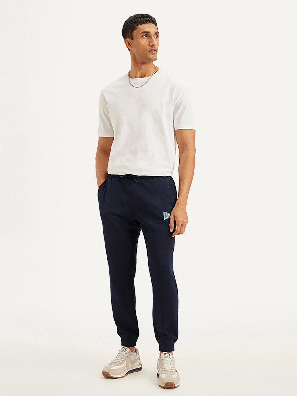Men's Navy Solid Utility Joggers Minimal Edge