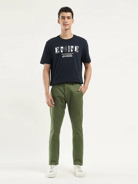 Men's Olive Slim Tapered Fit Chinos All Day Comfort Fit