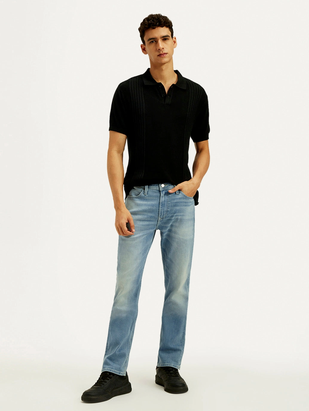 Men's Redloop 511 Light Indigo Slim Fit Mid Rise Jeans Match With All Shopping Day Adult Fashion Athlete Fit