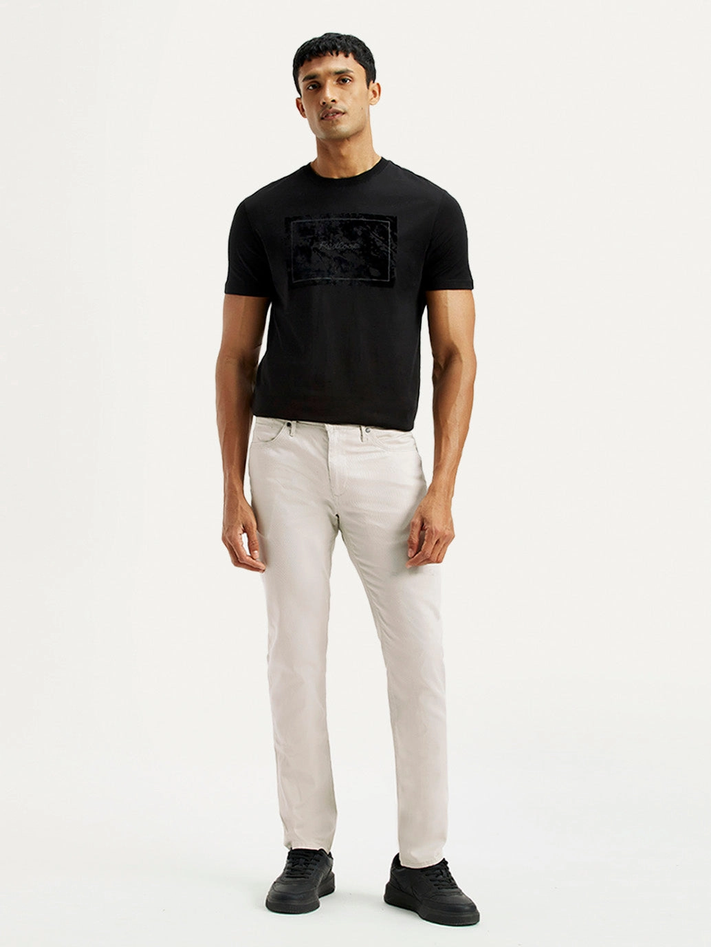 Men's Redloop 511 Off White Slim Fit Mid Rise Jeans Daywear Option Urban Fit