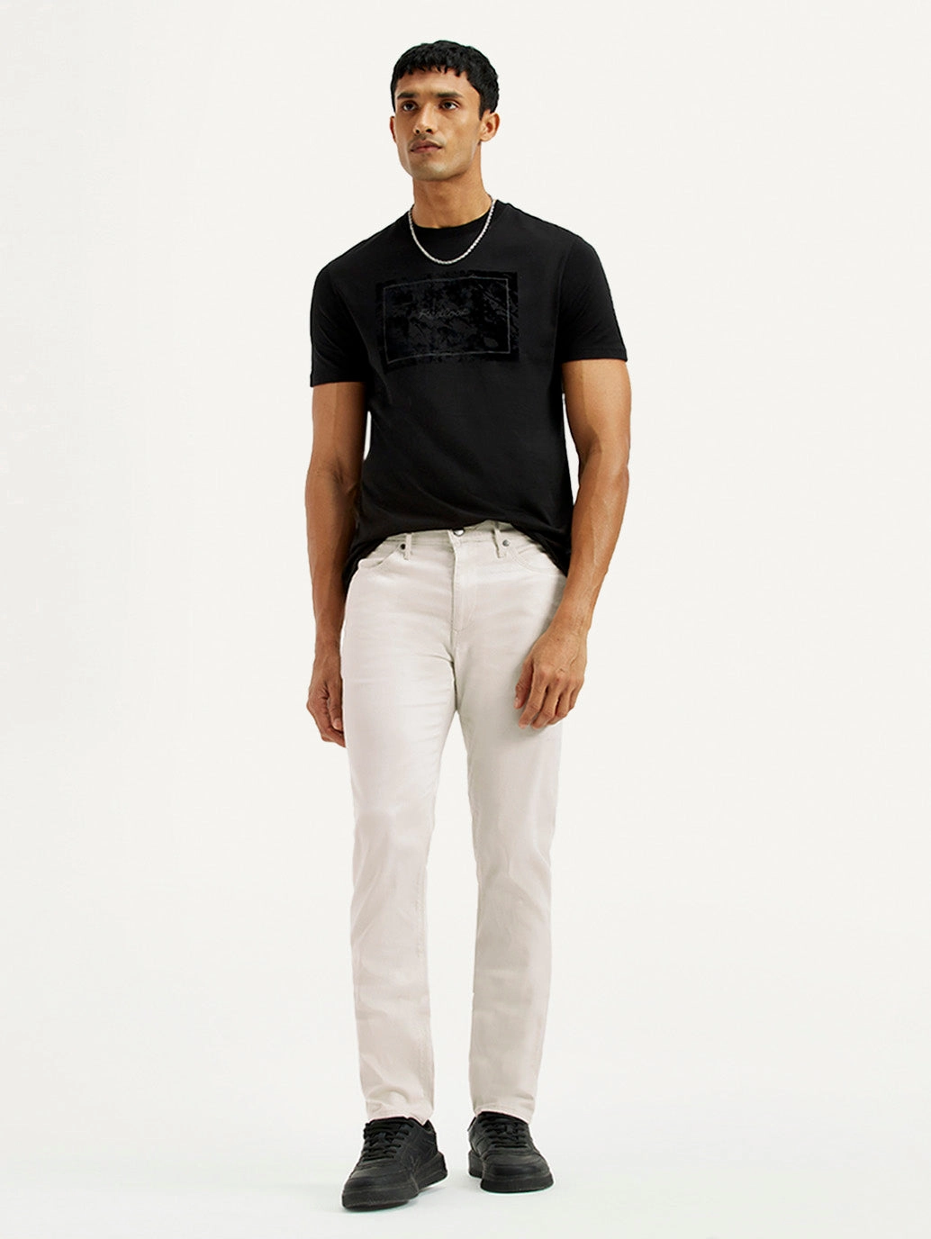 Men's Redloop 511 Off White Slim Fit Mid Rise Jeans Slim Vintage Lover Stretch Fabric