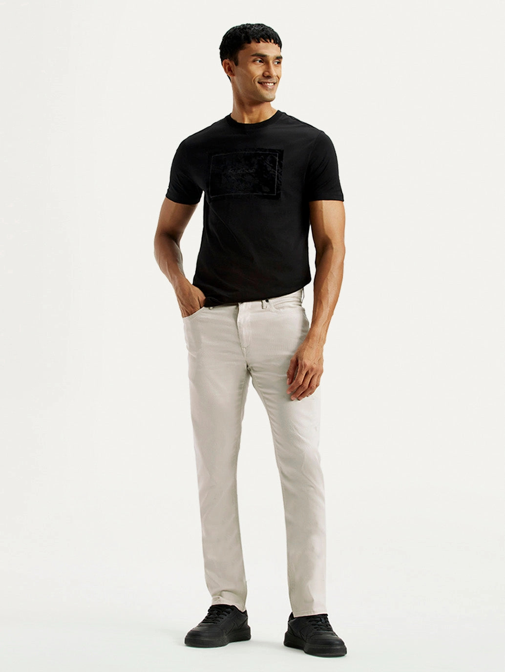 Men's Redloop 511 Off White Slim Fit Mid Rise Jeans Comfy Design Style