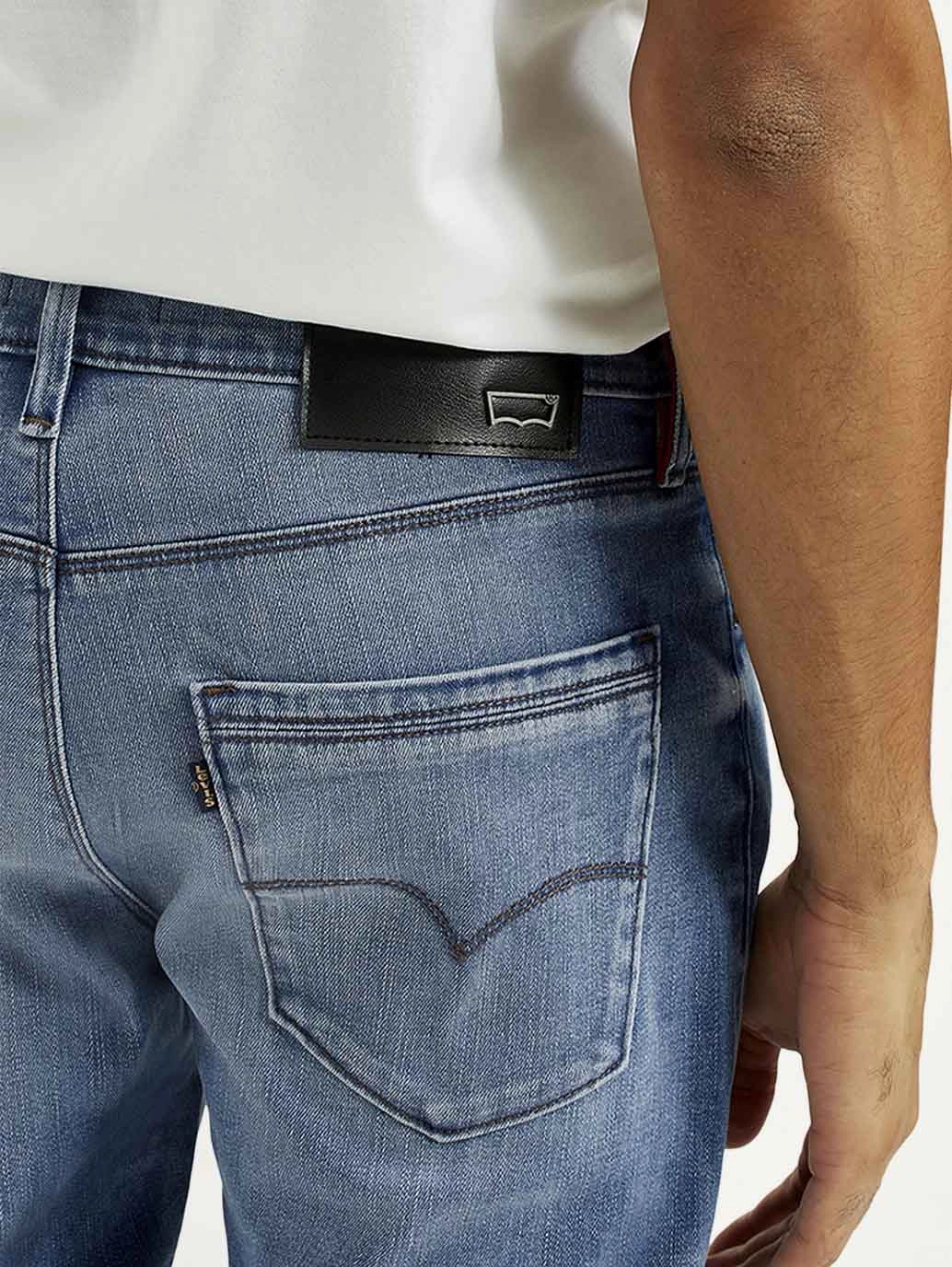 Simple Layers Rainy Day Winter Warmth Autumn Days Men's Redloop 512 Indigo Slim Tapered Fit Mid Rise Jeans