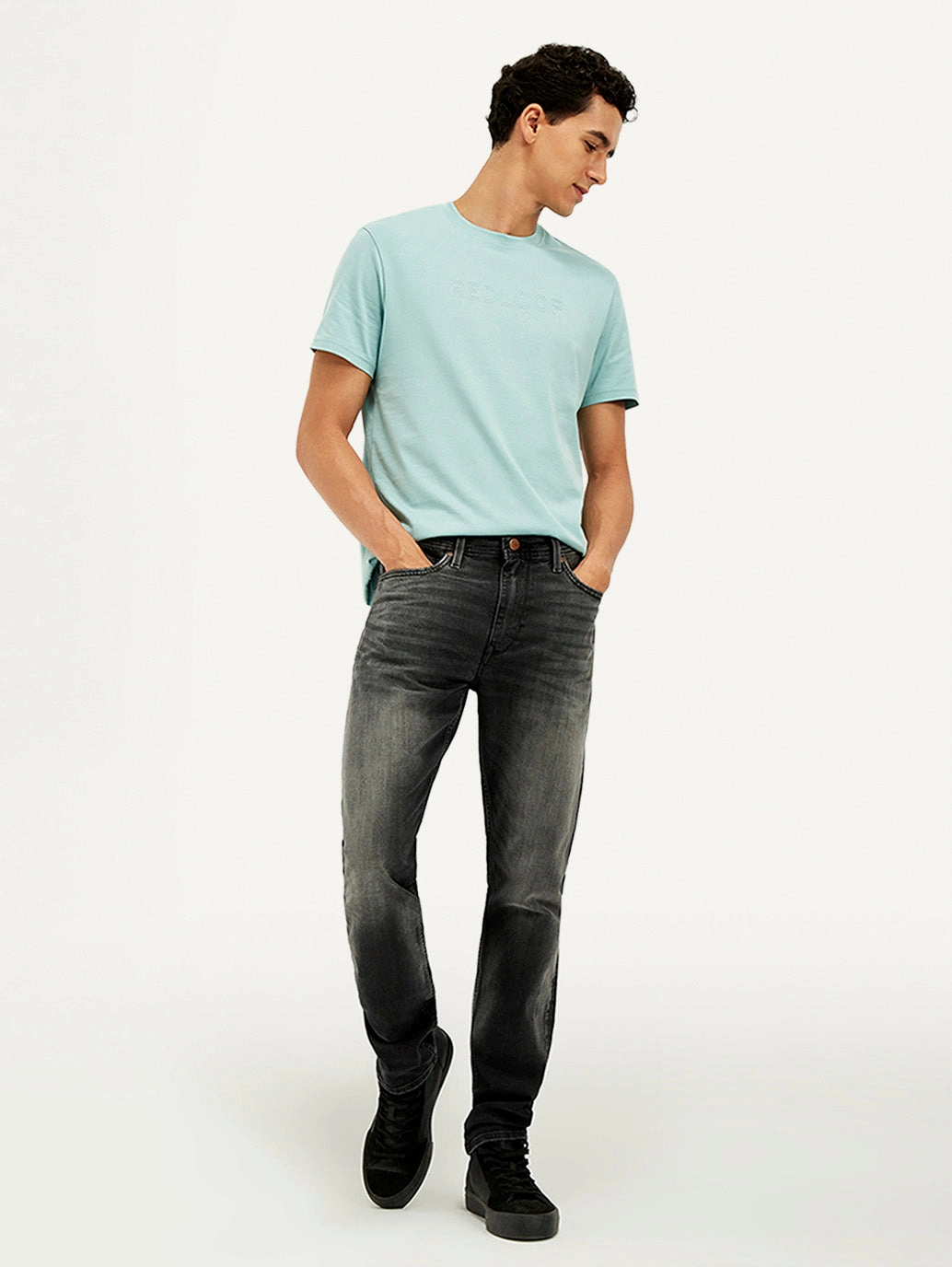 Casual Friday Durable Athlete Fit Casual Smart Casual Unisex Wear Men's Redloop 512 Slim Tapered Fit Mid Rise Jeans