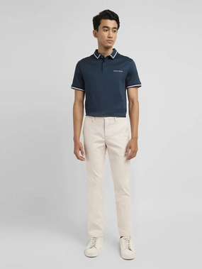 Minimal Waistband No Tag Men's Redloop Regular Fit Cream Chinos