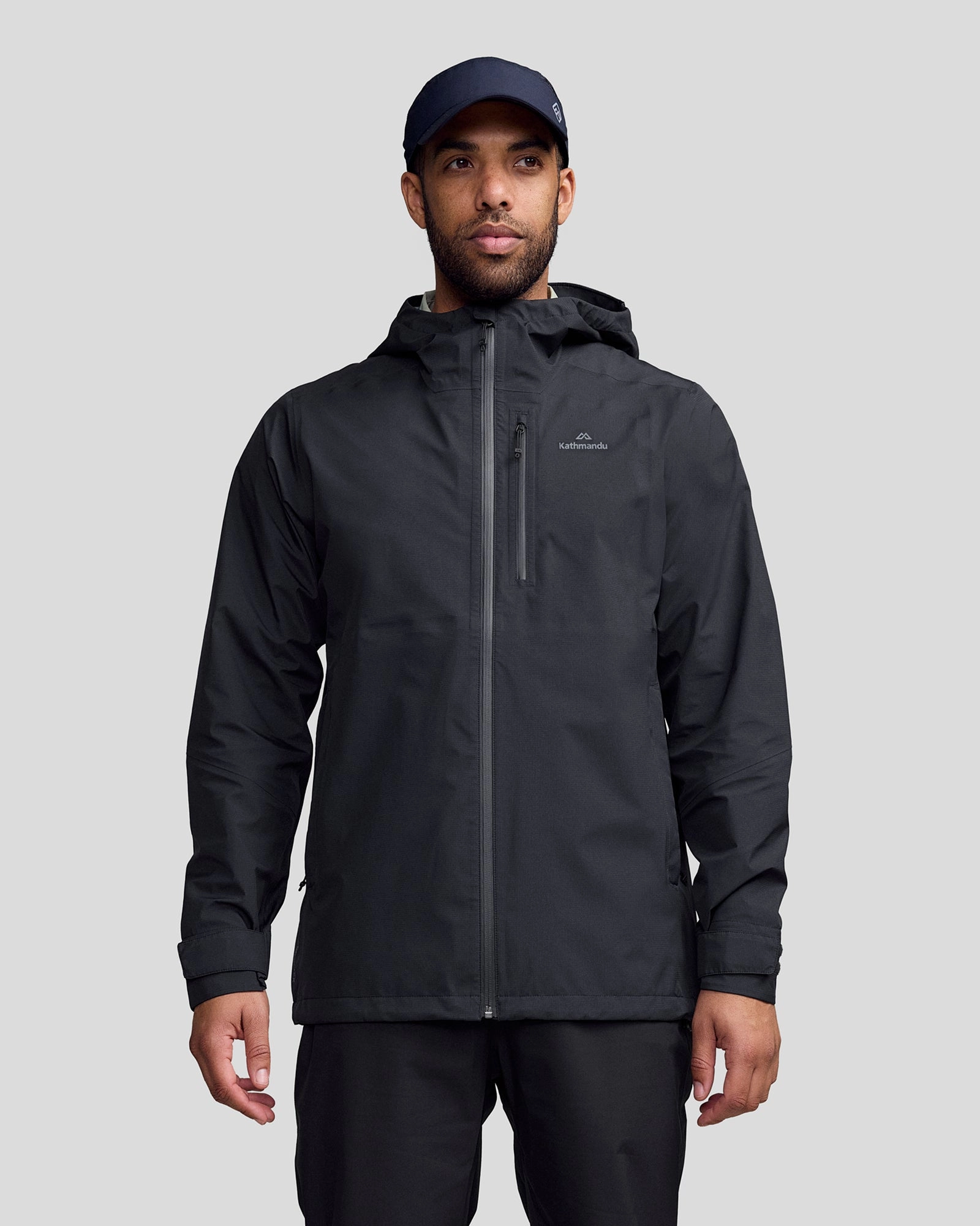 Eco Friendly Textile Men's Ridge 3L GORE-TEX Rain Jacket - Black Stingray