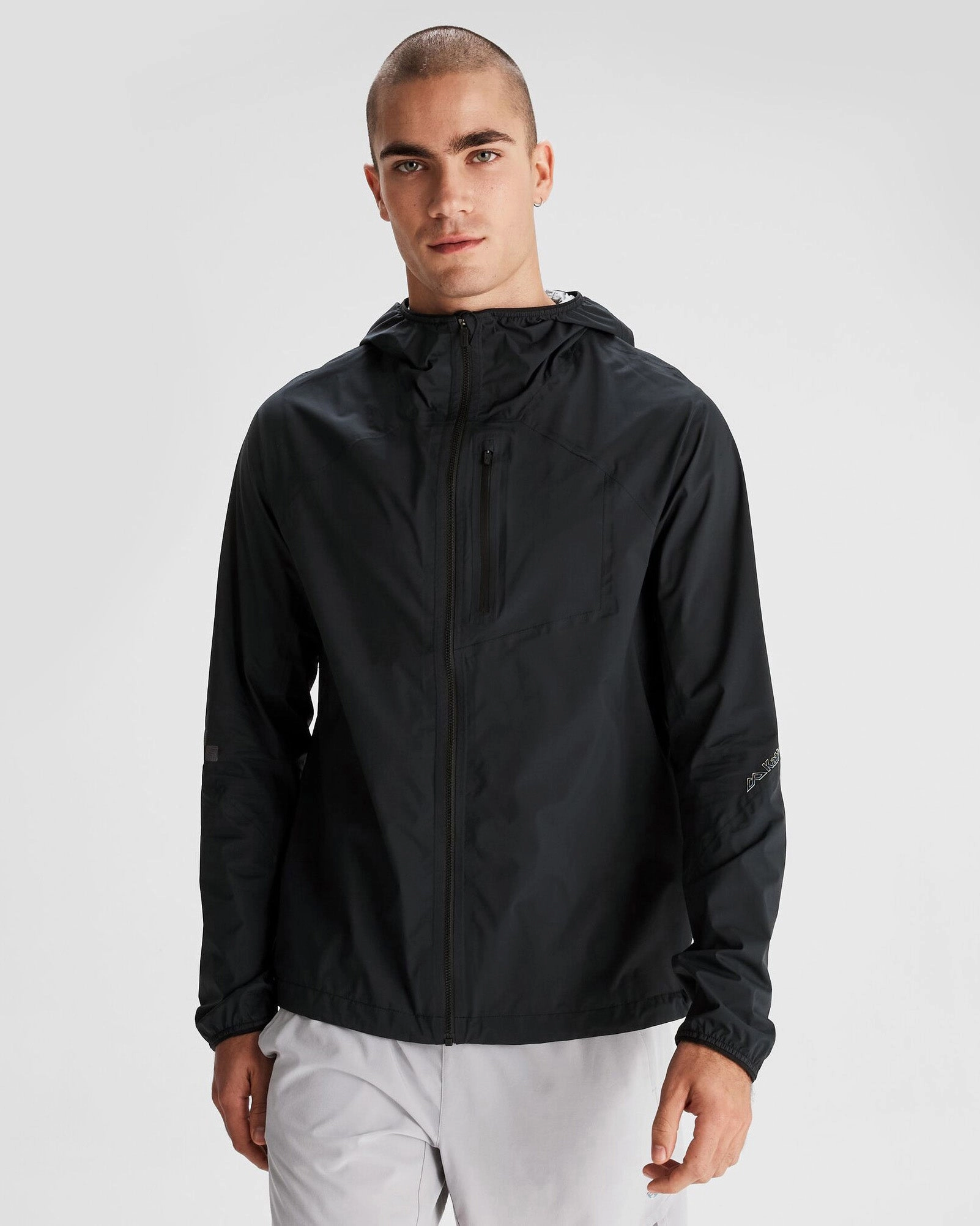 Stylish Outer Layer Men's Seeker 2.5L Rain Jacket - Black Stingray