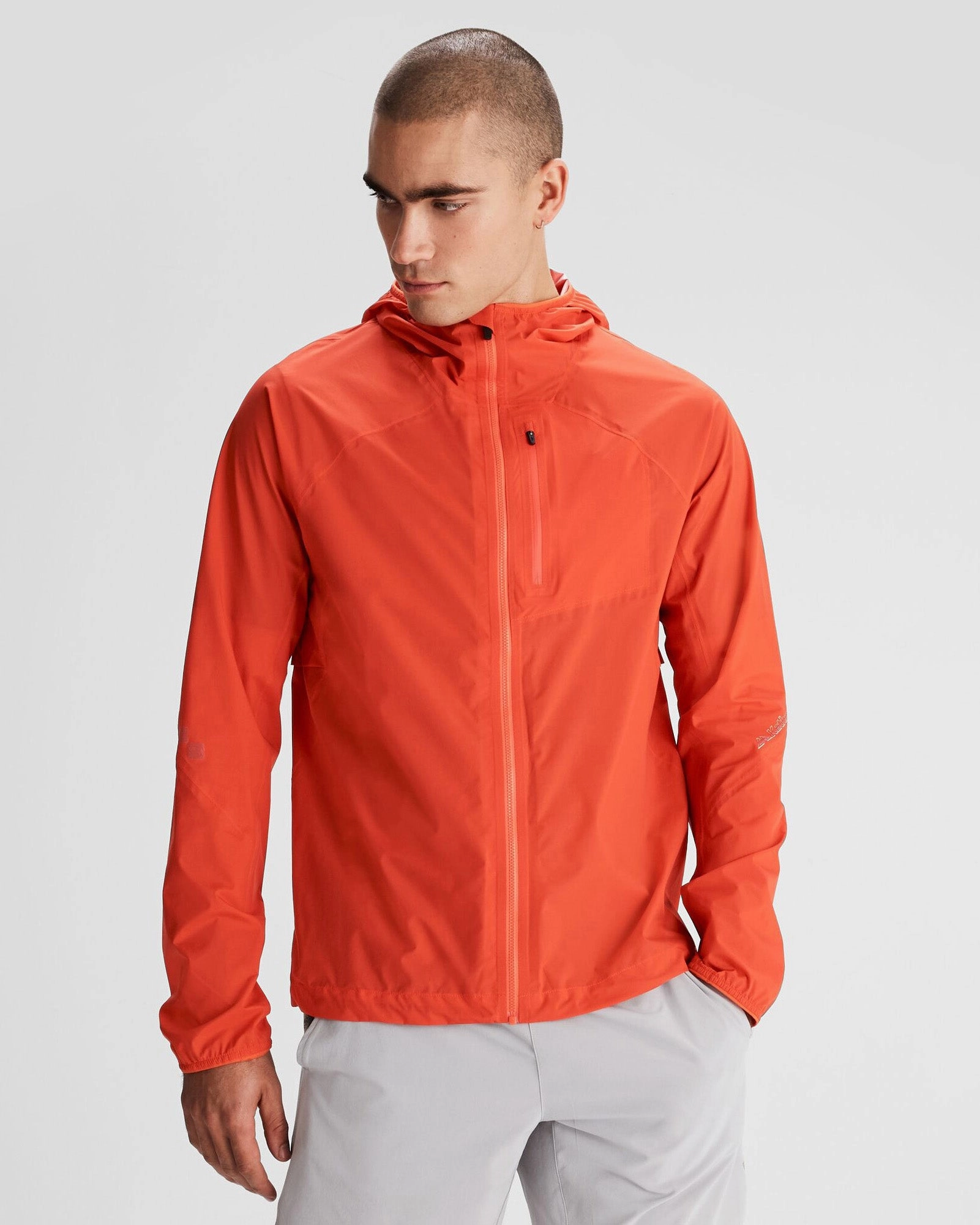 Men's Seeker 2.5L Rain Jacket - Hut Orange Stretch Comfort