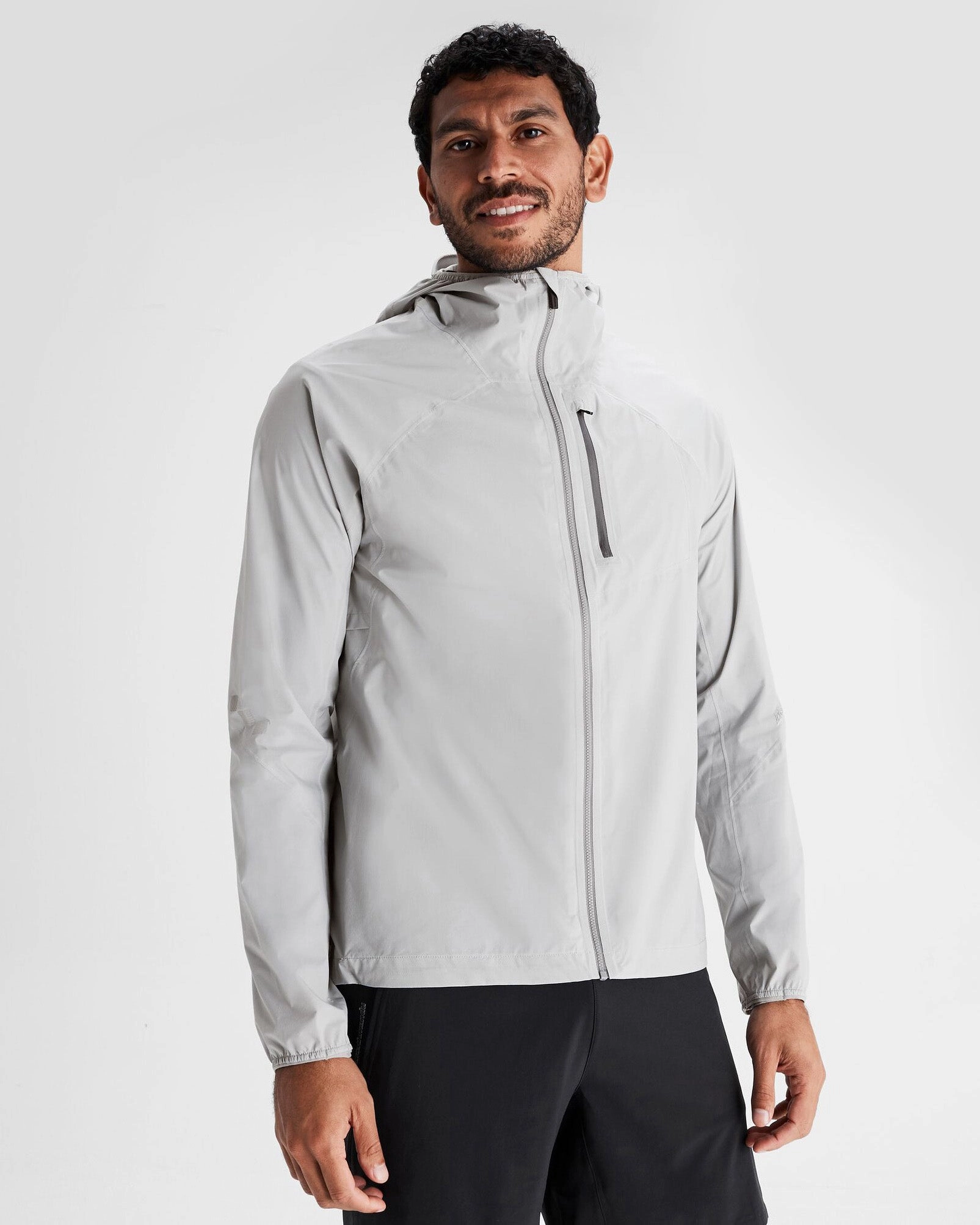 Static Dissipating Threading Subtle Fashion Fit Men's Seeker 2.5L Rain Jacket - Steel Grey