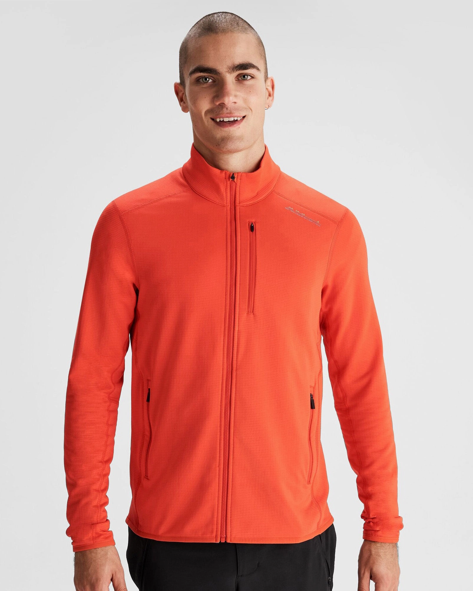 Men's Seeker Fleece Jacket - Hut Orange Gloss Free Texture