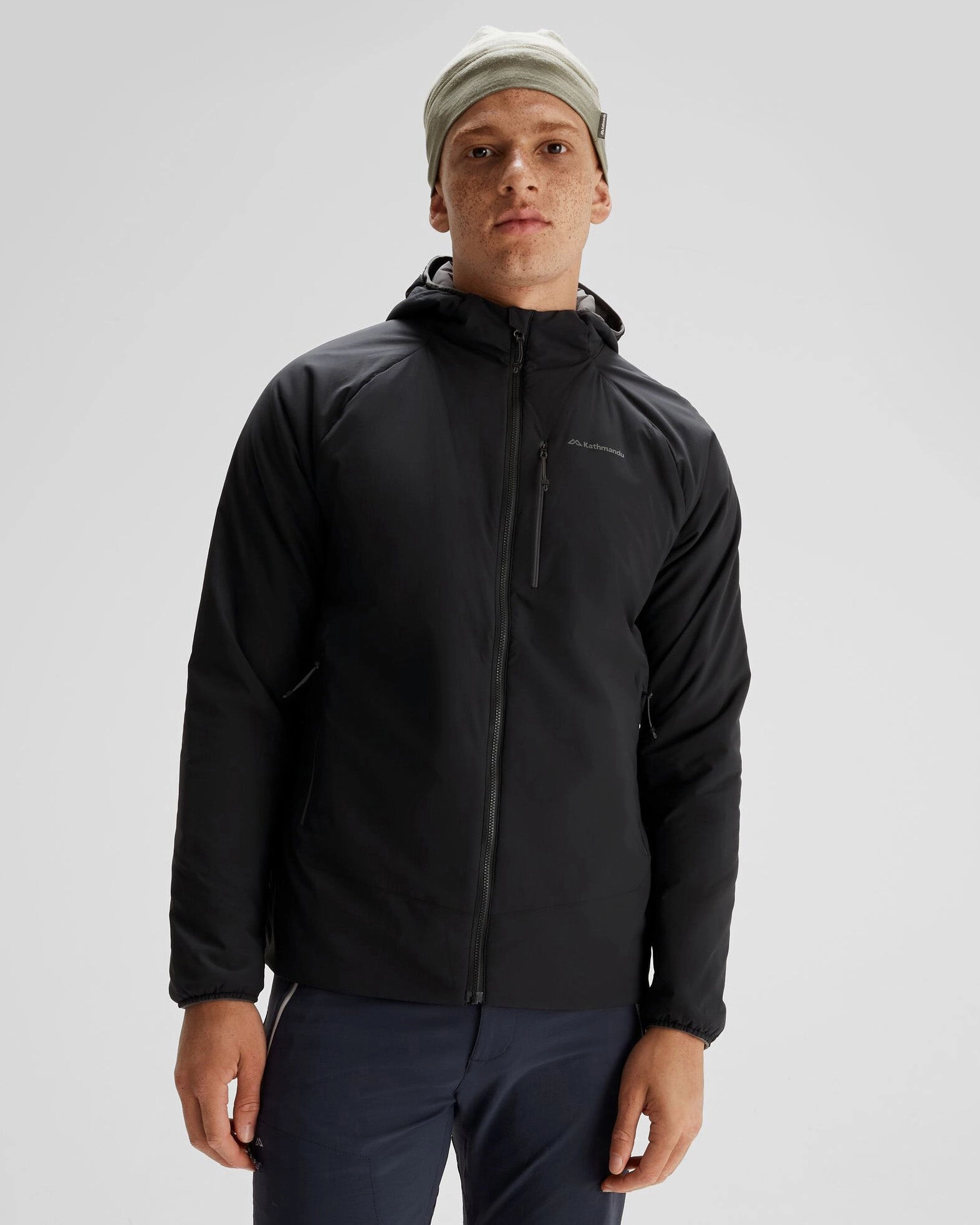 Lightweight insulation Double Stitch Seams Men's Seeker PrimaLoft? Active Hooded Jacket - Black Stingray
