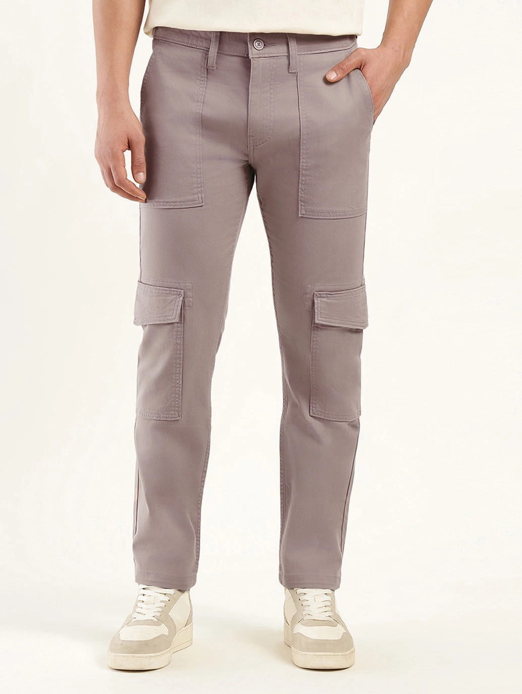 Anti Static Finish Men's Slim Fit Cargo Trousers