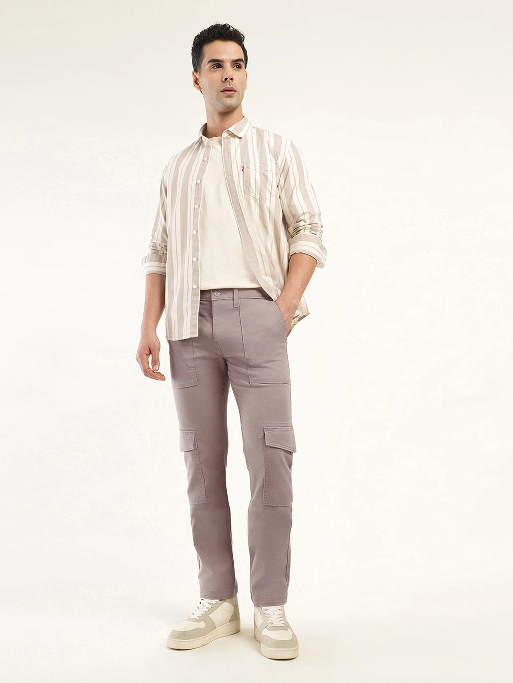 Men's Slim Fit Cargo Trousers Breathable mesh design