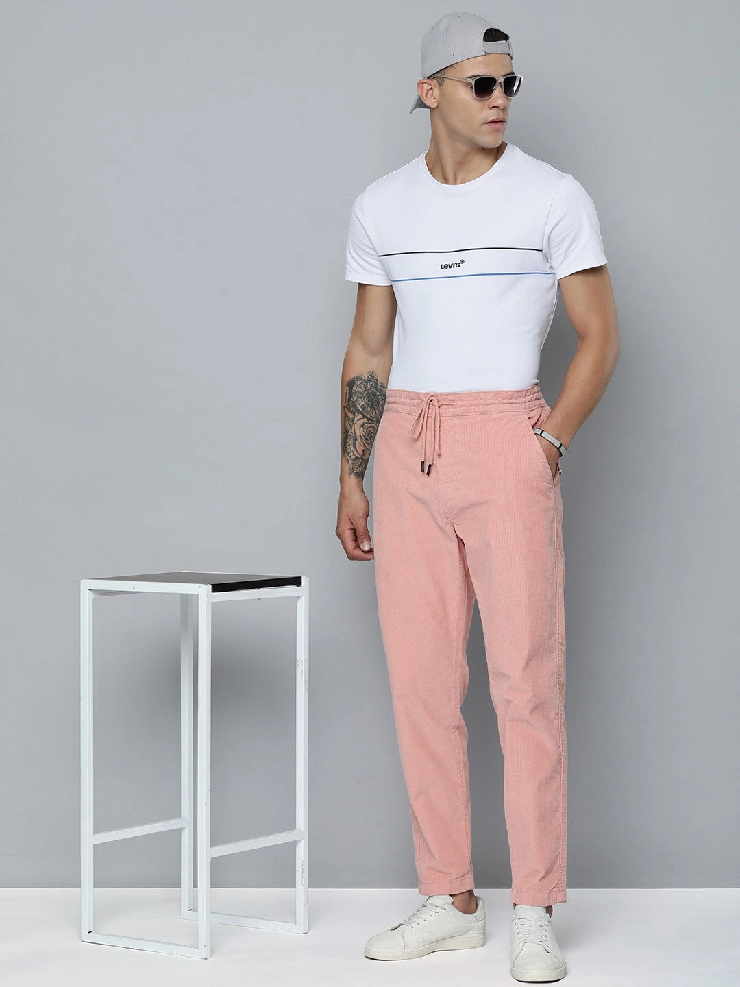 Noise Reduciting Fabric Men's Slim Fit Trousers
