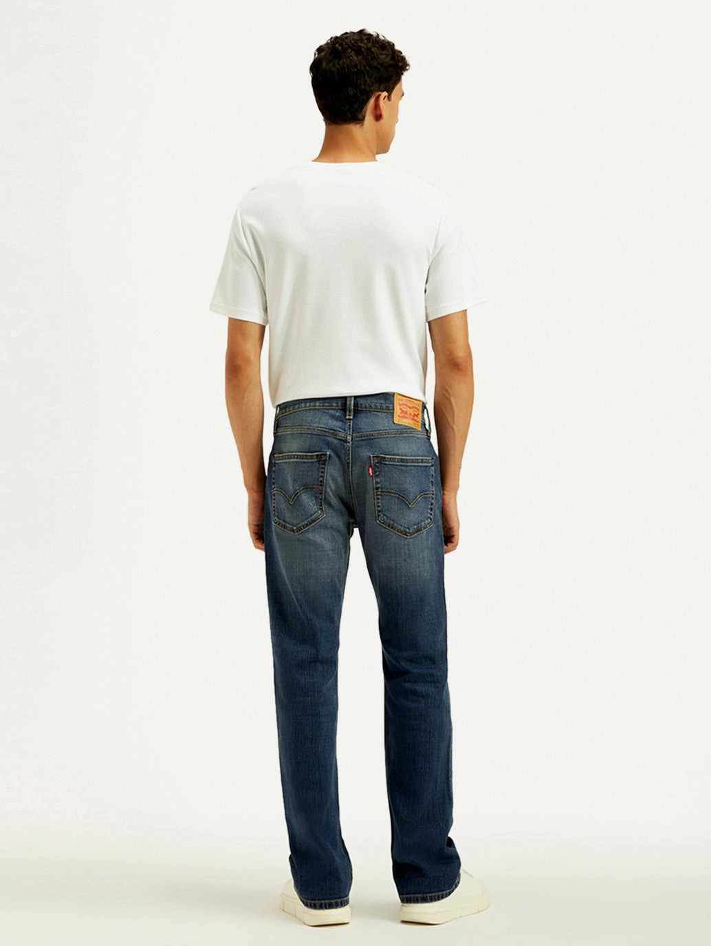 Men's Tinted 527 Dark Indigo Bootcut Fit Mid Rise Jeans Outfit Mood Comfortable Design Look