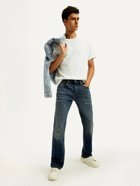 Smart Casual Athlete Fit Core Item Men's Tinted 527 Dark Indigo Bootcut Fit Mid Rise Jeans