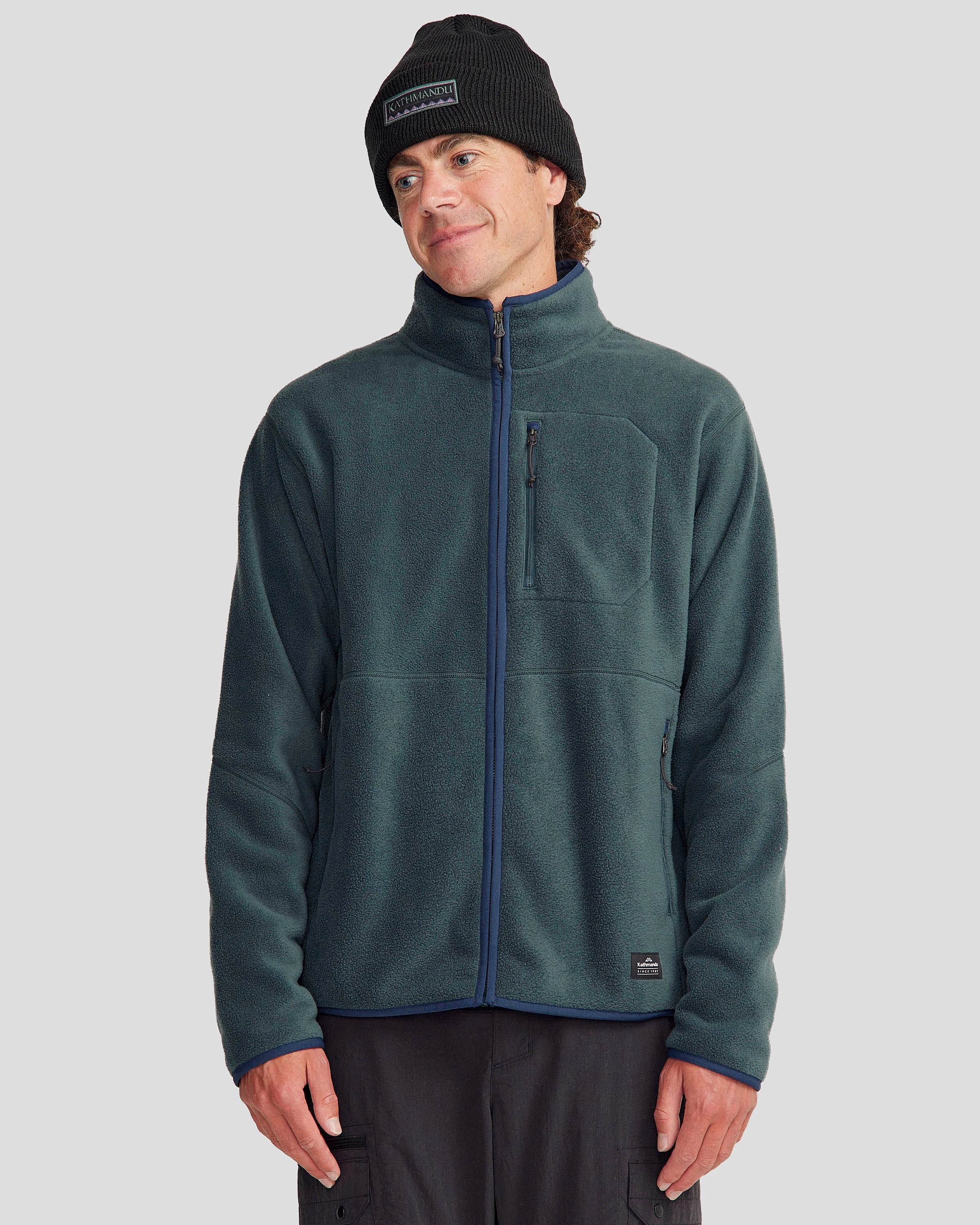 Men's Trailhead Fleece Jacket - Deep Forest Waterproof Design Mild Weather