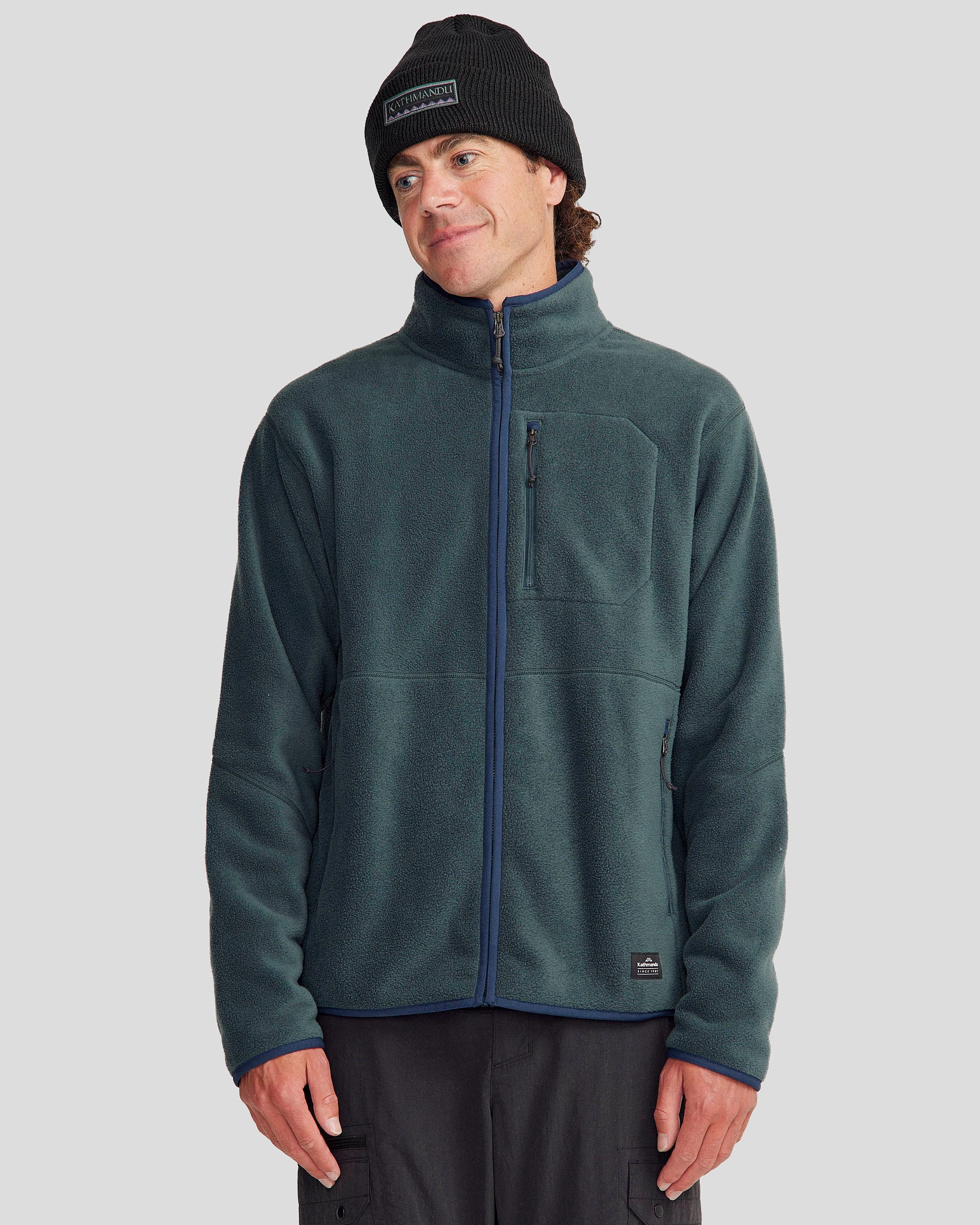 Men's Trailhead Fleece Jacket - Deep Forest Long Lasting Shape Retention Convertible Collar Design