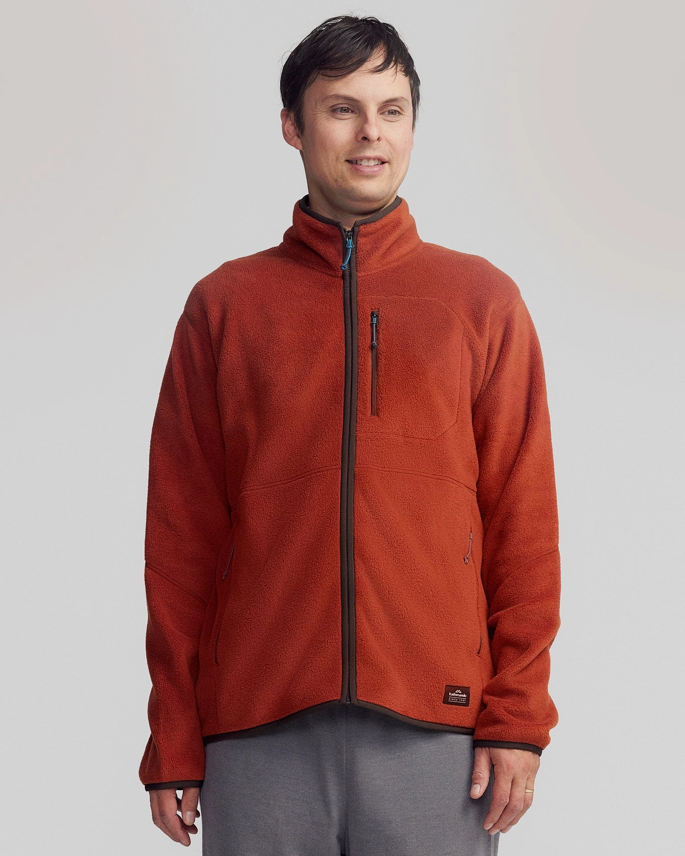 Men's Trailhead Fleece Jacket - Redwood Non Bulky Profile High Loft Insulation