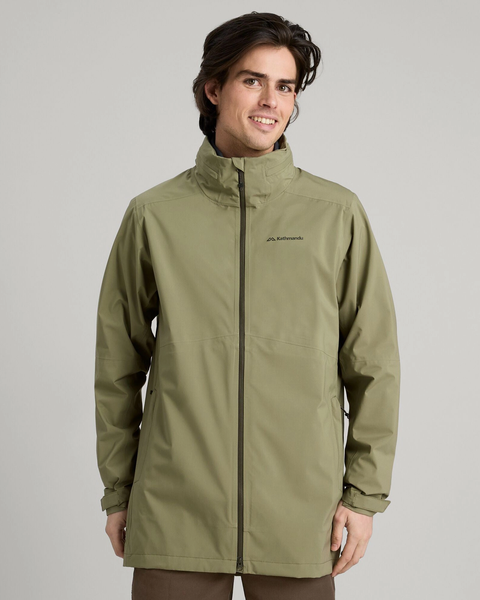 Simple Layers Men's Trailhead Stretch 2.5-layer Rain Parka - Beech