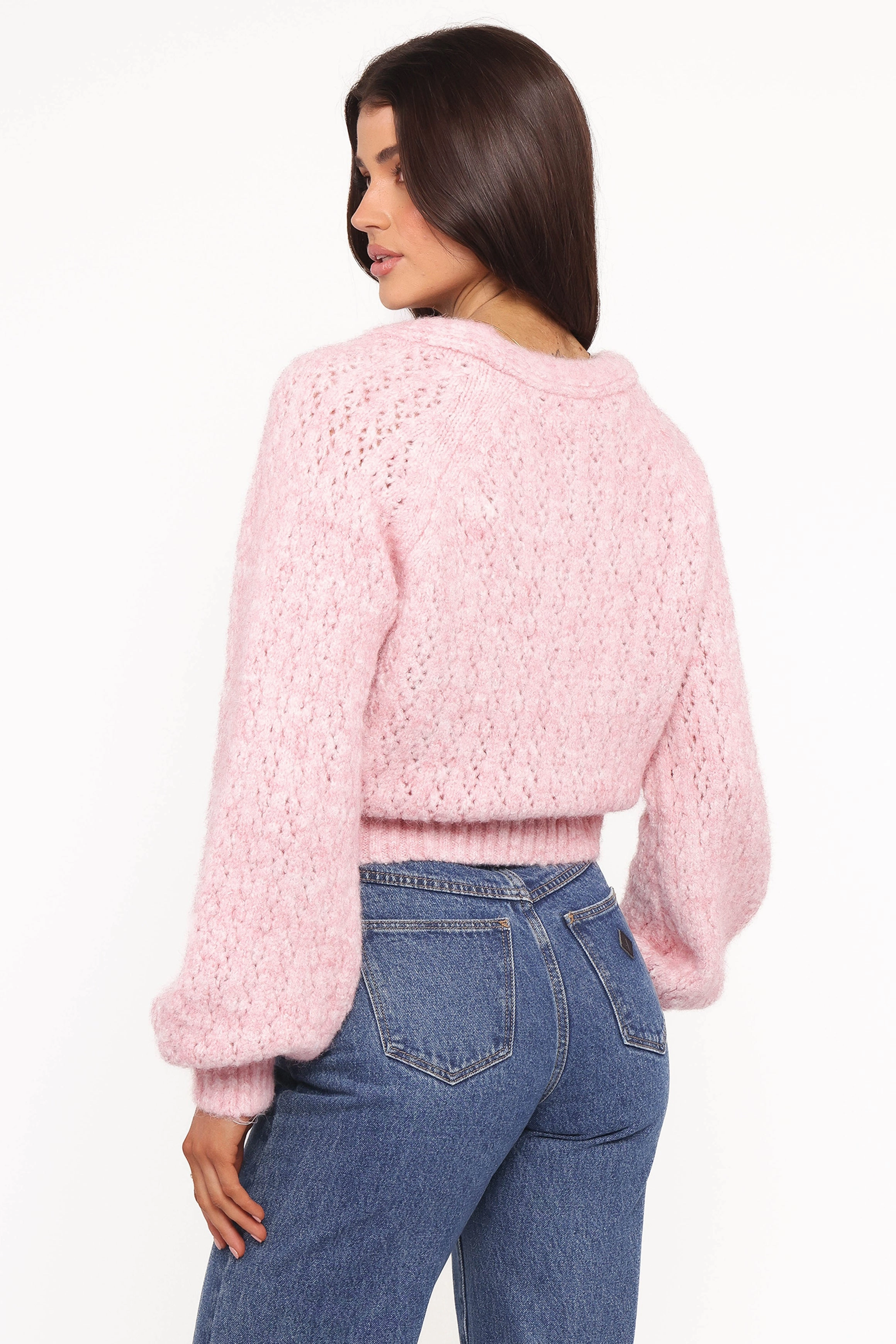 Etta Ballet Wrap Knit Sweater - Pink Simple Piece