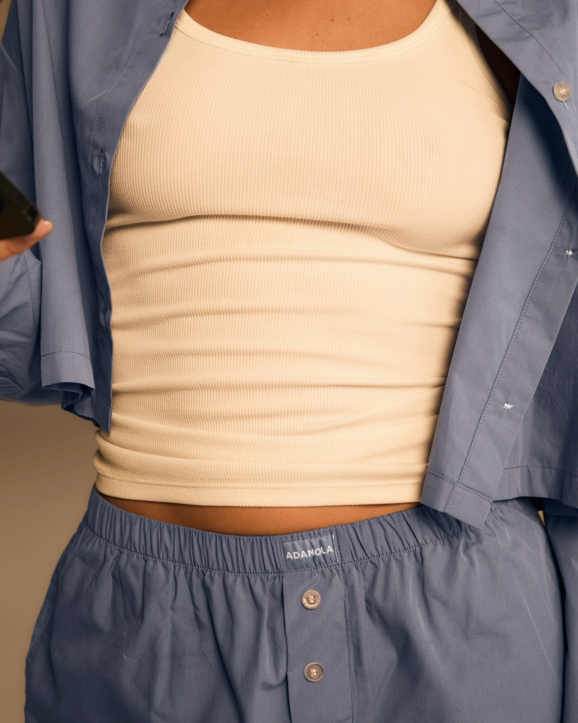 high waisted healthcare industry Cotton Boxer Shorts - Blue