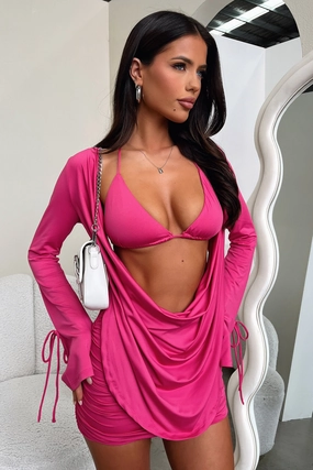 Cardi Top and Bikini - Hot Pink Poolside Pack