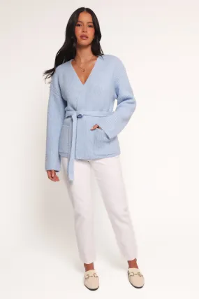 NonIrritating Seams Day To Day Mika Wrap Cardigan - Blue