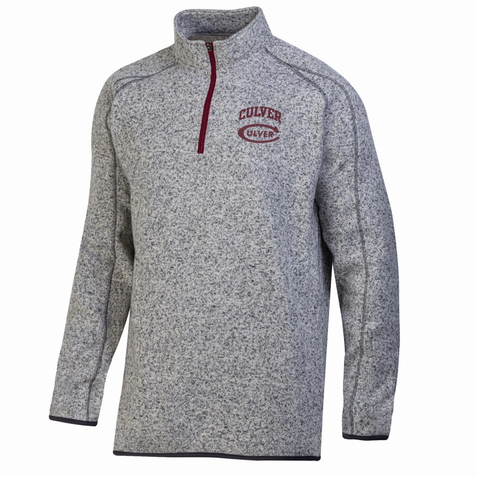 school wear Essential Wear Champion Men's Arctic Sweater Fleece 1/4 Zip - Frosted Granite Oatmeal
