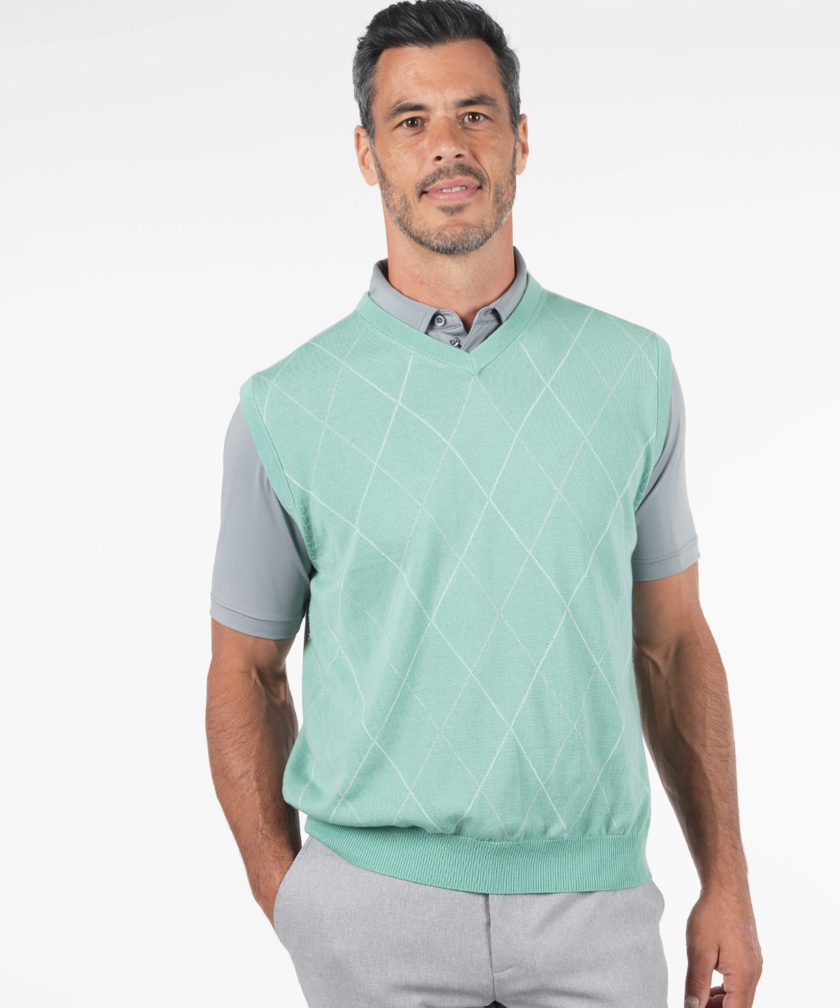 Signature Merino Argyle V-Neck Vest Ready To Go