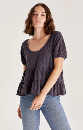 Hypoallergenic Textile Minimalistic Fashion Covered Slub Tier Top | Shadow, Sunrise
