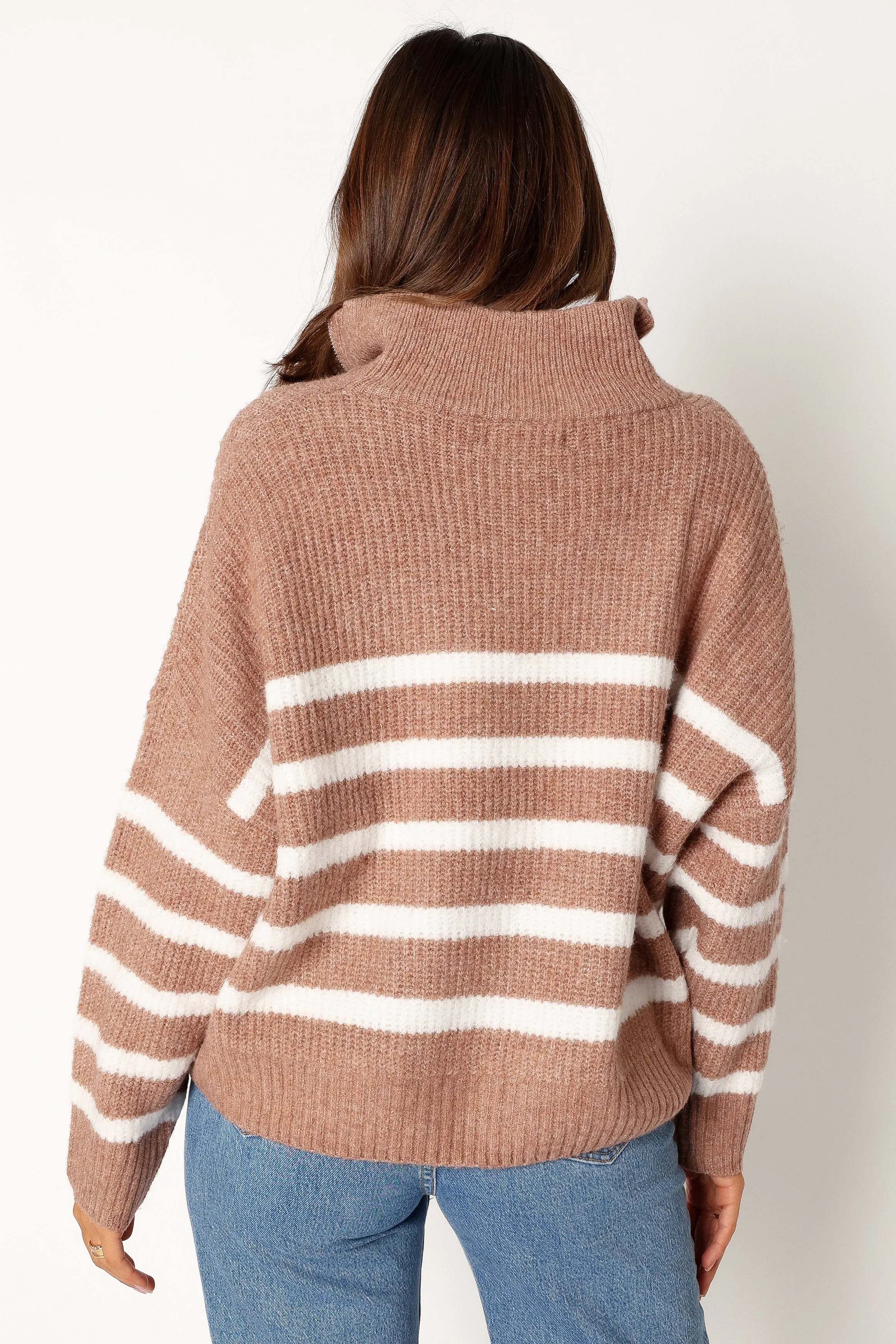 Thermal Retention Lining Lounge Vibe Miranda Knit Sweater - Taupe