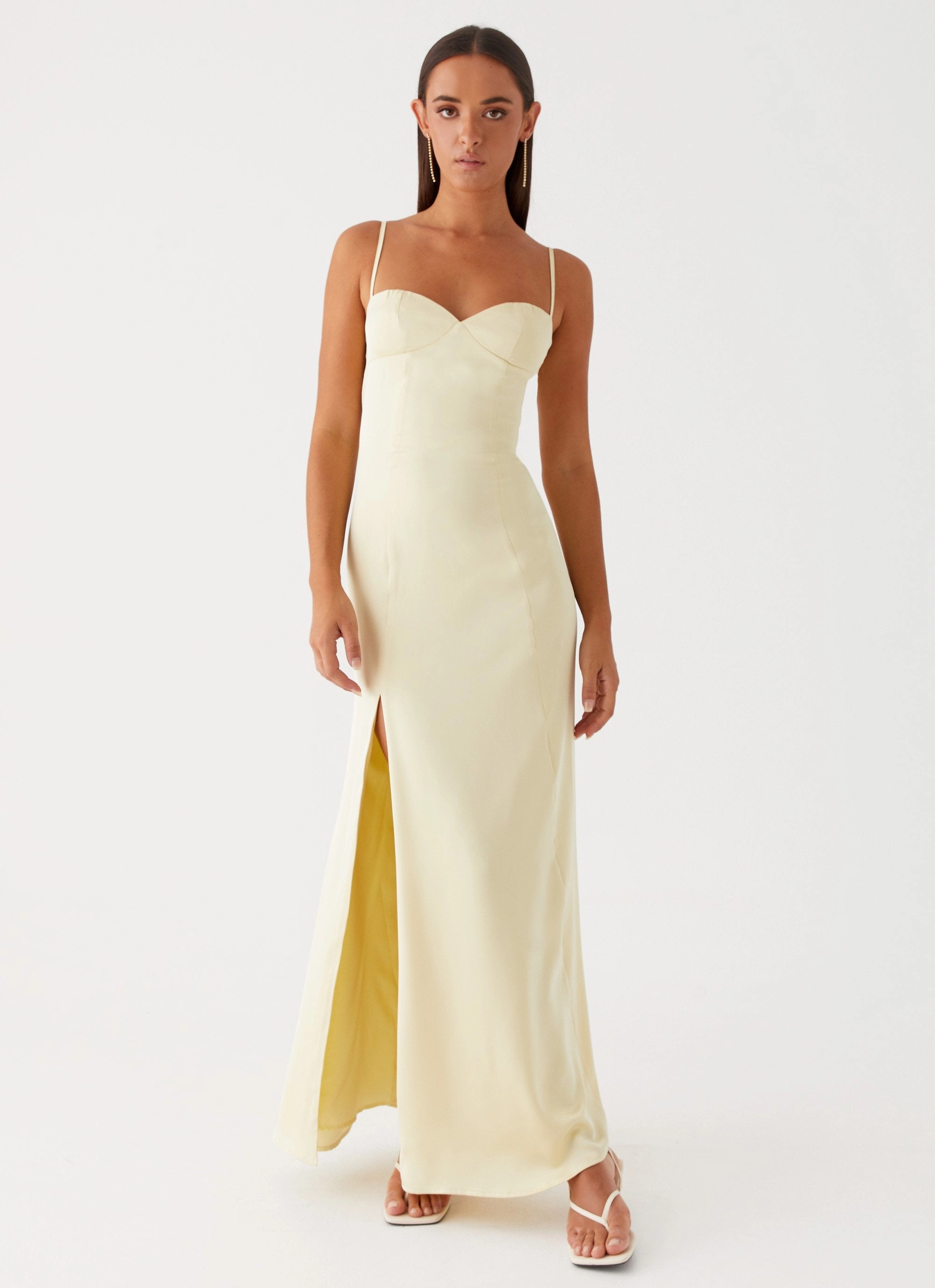 Miss Bloom Maxi Dress - Lemon Relaxed and Effortless Modest Cut