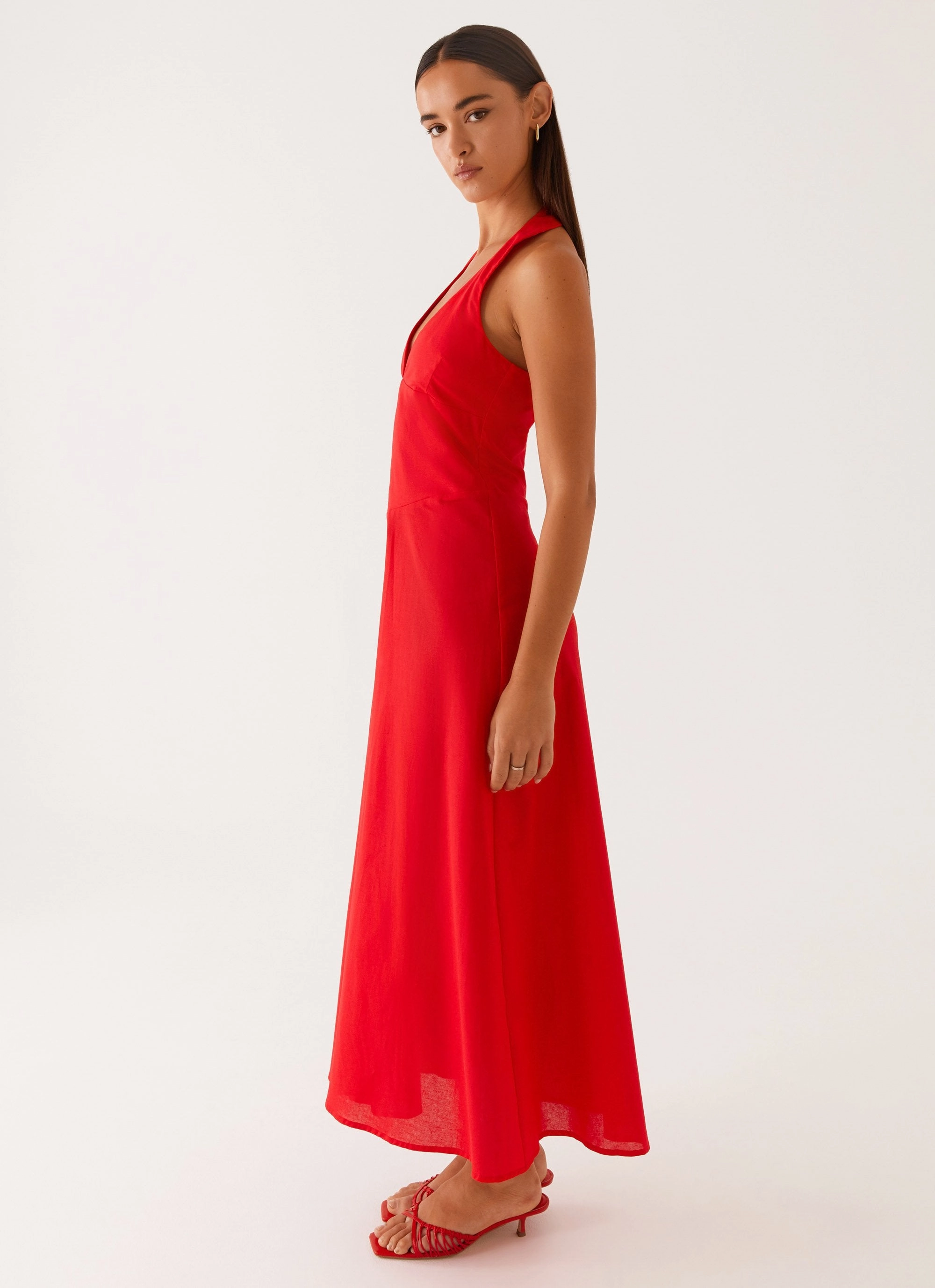 Falling For You Midi Dress - Red Bride Side