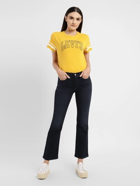 Women's 315 Blue Flared Fit High Rise Jeans General Fit Chic Appearance