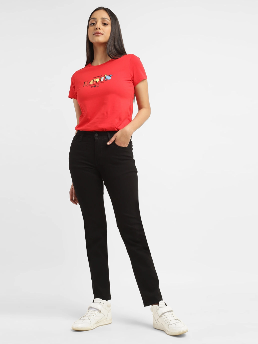 Women's 712 Blue Straight Fit Mid Rise Jeans Spring Mood Affordable Organic Cotton Material