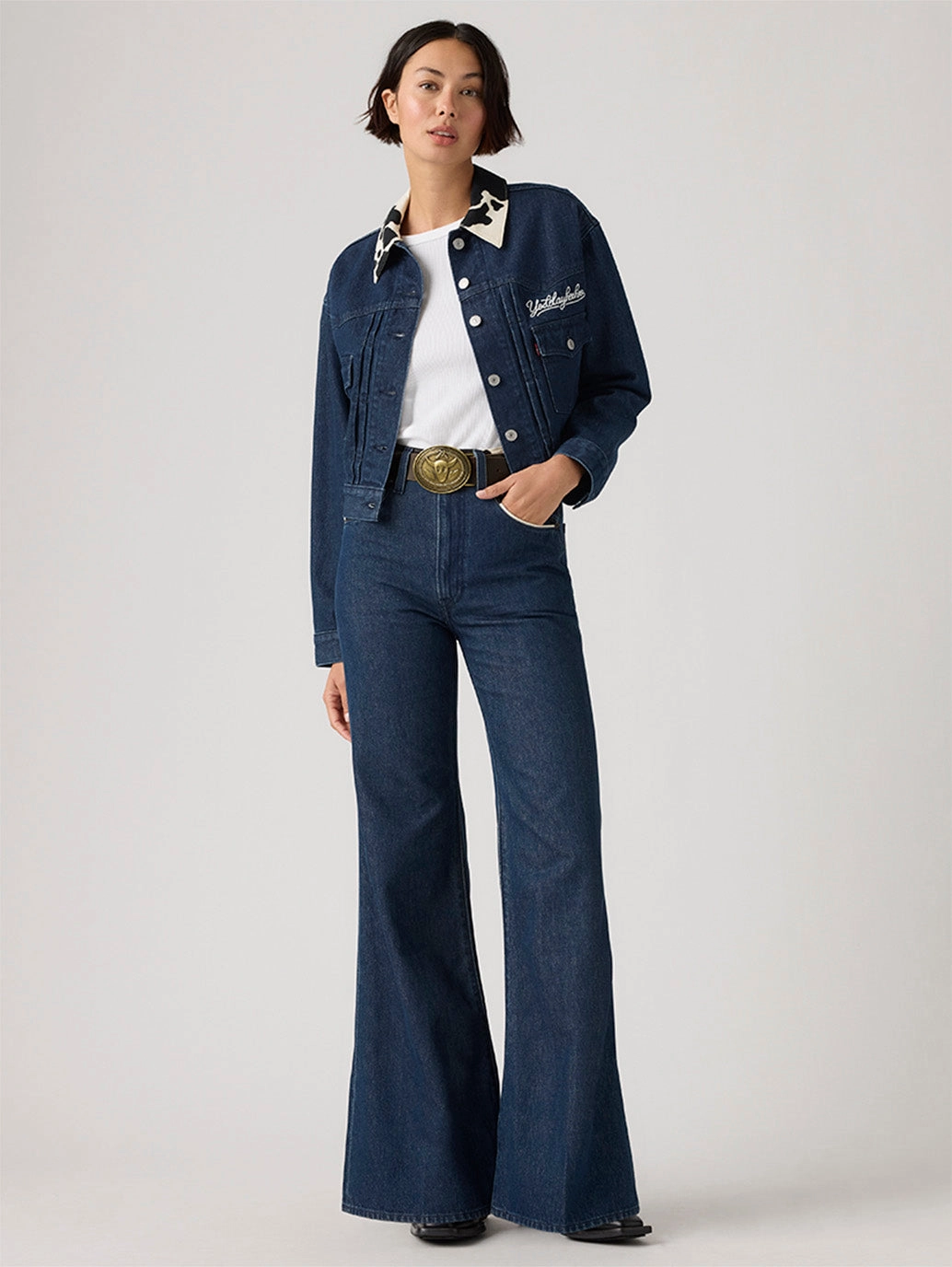 Soft Date Night Street Fashion Levi's? x Toy Story Women's Ribcage Bootcut Bell Jeans