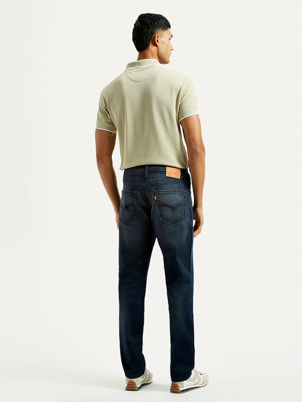 Men's 541 Dark Blue Athletic Tapered Fit Mid Rise Jeans Simple Utility Simple Wear