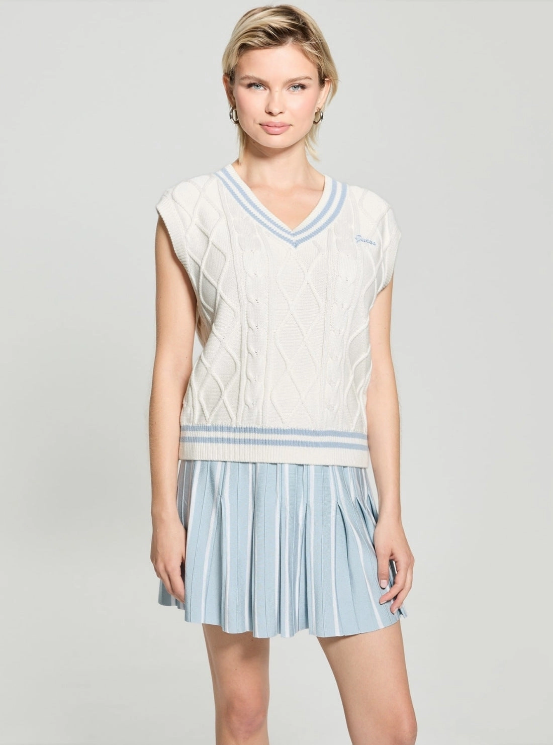 Eco White Active Sweater Vest Travel Ready