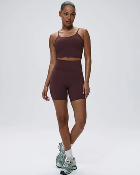 Ultimate Crop Shorts - Burgundy Tight Fit