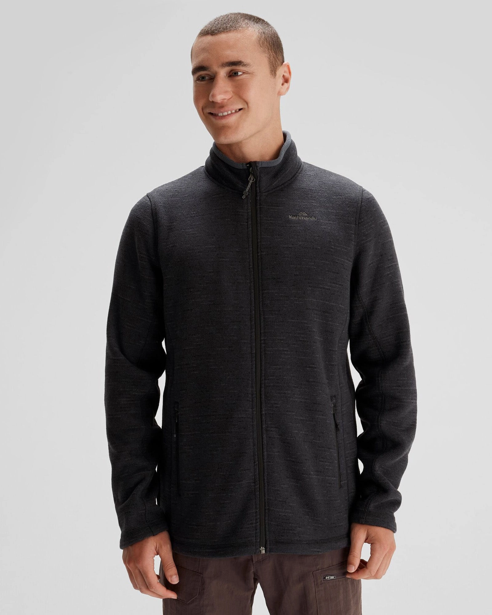 Men's Aikman Fleece Jacket - Black Marle Soft Touch
