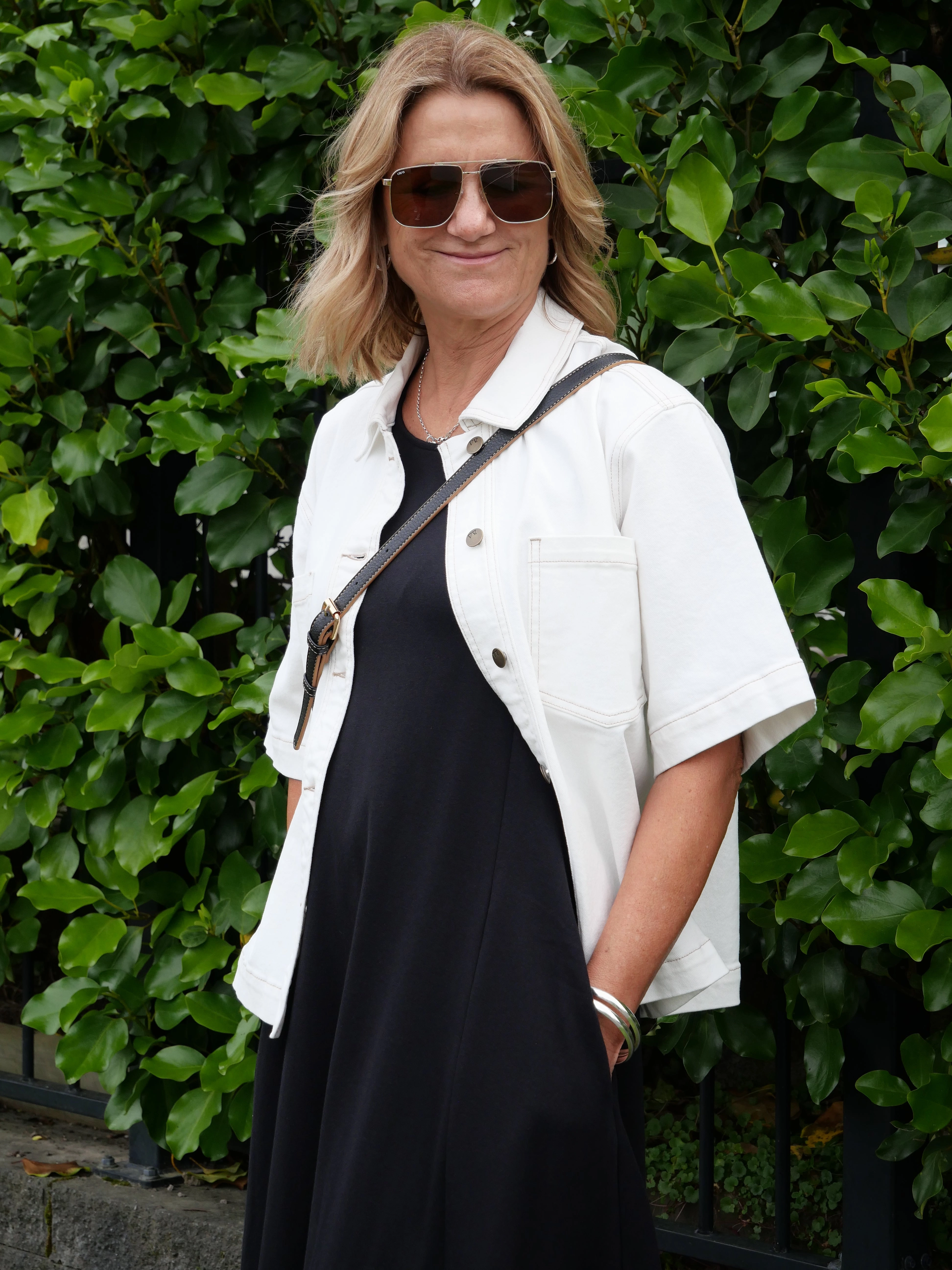 Shine On Label Nolan Short Sleeve Denim Shacket Natural Lightweight Packability