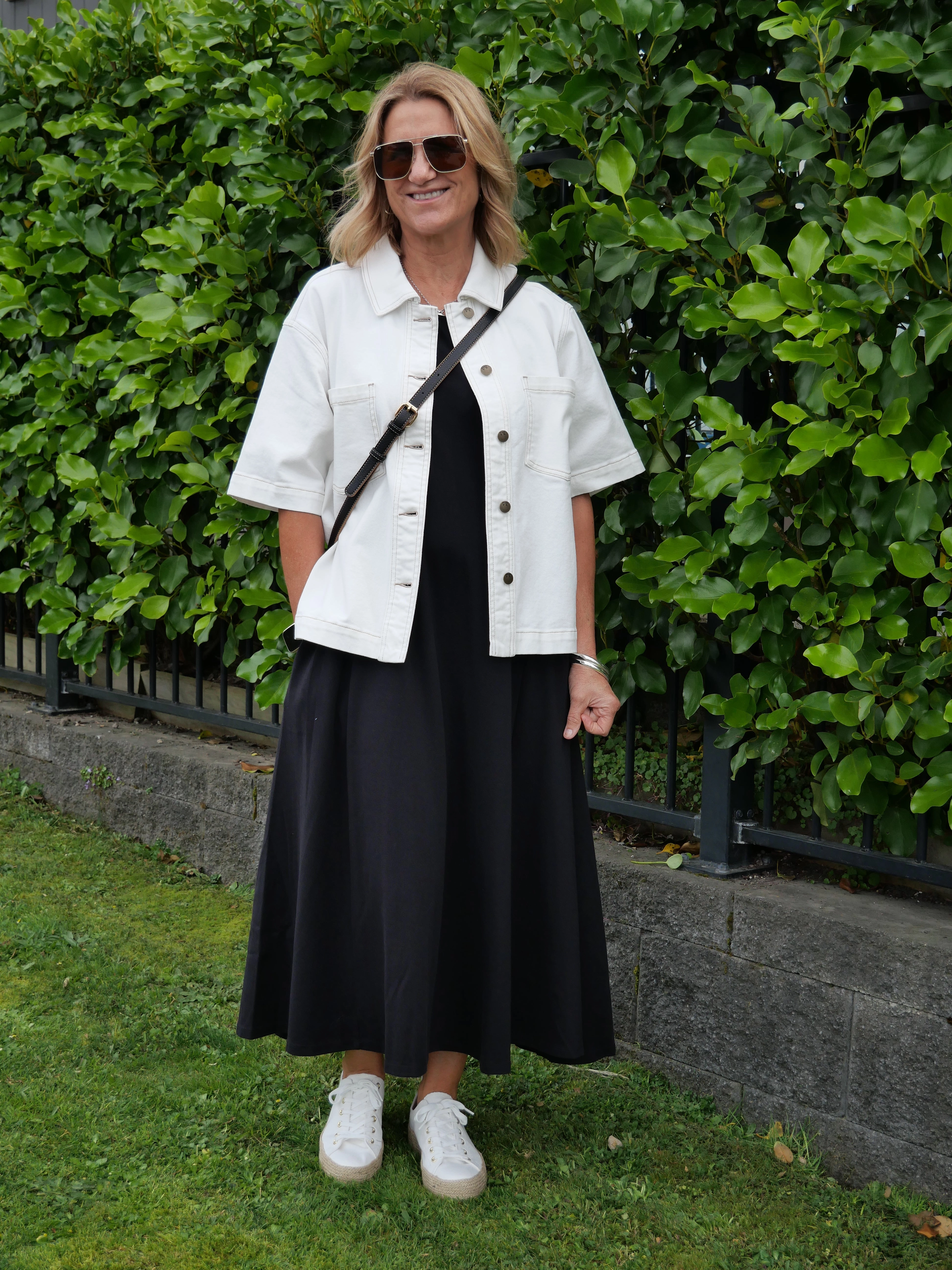 Shine On Label Nolan Short Sleeve Denim Shacket Natural Warm Essentials