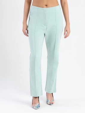 Madame Alex Front Pintuck Detailed Mint Green Trousers quick dry