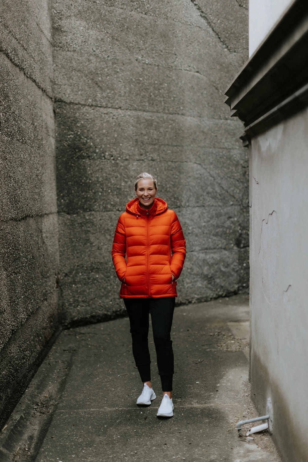 Moke - Lynn Jacket Mid Length Design Stretchable Waistband