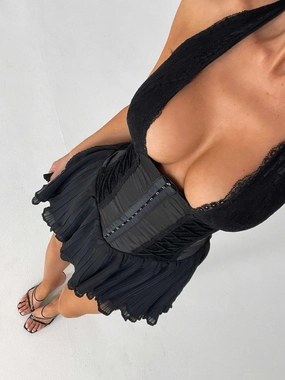 MON AMOUR MINI DRESS BLACK Cool Simplicity Natural Style